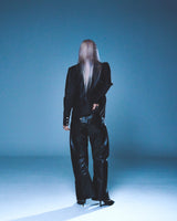 DENIM LINE ZIPPER JACKET (BLACK)