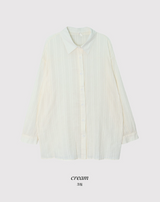 #Natural Stripe Summer Loose Shirt (4color)