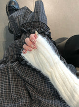 Roa Vintage Check Frill Tiered Midi Skirt
