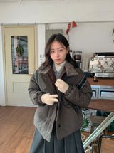 Qumi High Neck Wool Padding Jumper