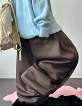 coty fleece-lined balloon pintuck long pants ❤️🖤5 COLOR