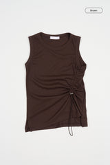 Tori string shirring sleeveless