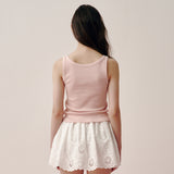 Beads Lip Sleeveless (Pink)