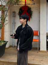 Aki Wool Collar Warmer Winter Blouson (2 Colors)