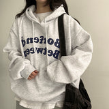 Budding lettering napping hood