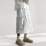 Dark Banding Cargo Sweat Bermuda Pants (4 colors)