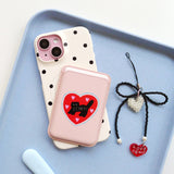 [MADE]Pink-Red Love-Scary Cat Magsafe Cardcase(3 Piece Storage)