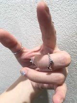 mini star point open ring