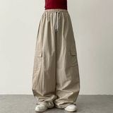 Roa Baslock Nylon Cargo Wide Pants