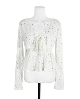 oreo ple big ribbon top + crop cd set