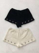 Fuzzy Snow Stud Mini Shorts
