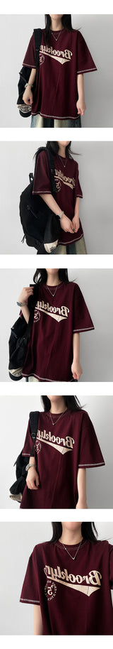 Roti Stitch Oversized Fit Short-Sleeved T-shirt