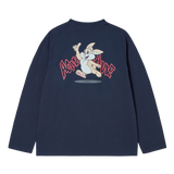 25SS ドロップスターベアロングスリーブTシャツ ダークネイビー
