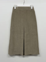 Corduroy pleated banding skirt