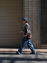 GO ピンタックカーブデニムパンツ GO
