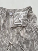 Rose String Stripe Wide Pants