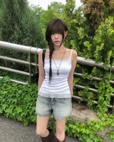 イブスクエアレーススリーブレス
