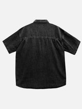  Loose Patch Washed Half Shirt 2C