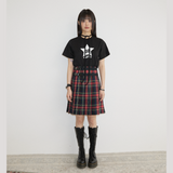 リボンロックTシャツ ブラック