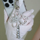 【MADE】blossoming flower keyring (silver)
