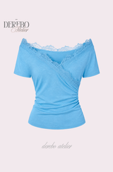 Blue Shine lace off short-sleeve T-shirt