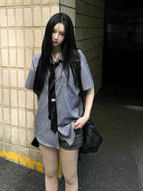 26SS★ [ MADE / Tie Set ] シルクストライプクラシックシャツ半袖バージョン