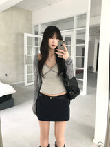 Vine Low-rise Mini Skirt (4 colors)