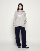 25FW ペイントエフェクトフーディー ライトグレー