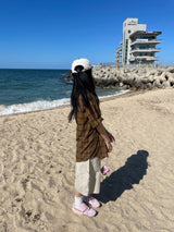 checkered short-sleeved shirt