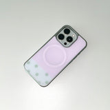 [MADE] [+MagSafe] スイートピーフォーンケース(グラスシルバーバンパー)