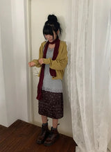 Vino Pleated Long Muffler