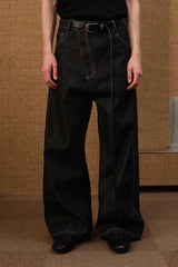 Asym Zip Flare Jeans