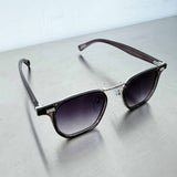 Violet Grey Gradient Square Sunglasses