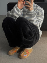 フラッフィールーシーフリースボーダーTシャツ (3color)