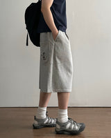 Punch Eyelet Bermuda Sweatpants