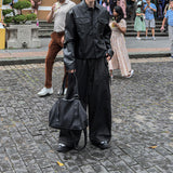 Mark Pocket Short Leather Jacket