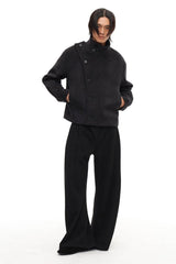 Adjustable Waist Wool Jacket