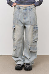 Space Cargo Denim Pants