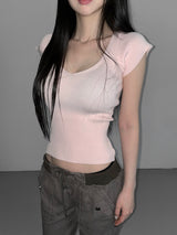  village v-neck top(2 color)