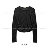 Leah Side Pintuck Ribbed Cardigan