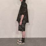 tie-dye cargo shorts_black