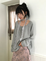 26FW★ [BAONHAUS] レニル シャーリング レイヤード ロングスリーブ Tシャツ
