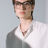 linen concho roll up shirt white