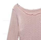 Sable Punched V-Neck Knit