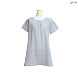 (2color) フラワー レーシー ニット ロングショートスリーブ Tシャツ
