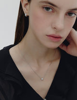 26SS★ Essence Silver (W) Tria Pave Necklace