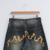 Curved Printing Balloon Pants