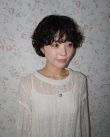 [925SILVER] CUSHION HEART RIBBOON NECKLACE
