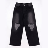 Pio Damaged Washed Denim Pants