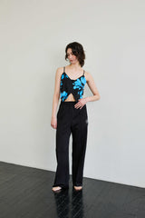 FLUTTER TOP / BLUE